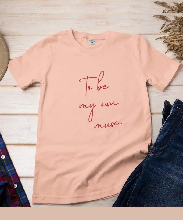Peach_To_Be_My_Own_Muse_Cotton_T-Shirt_For_Unisex