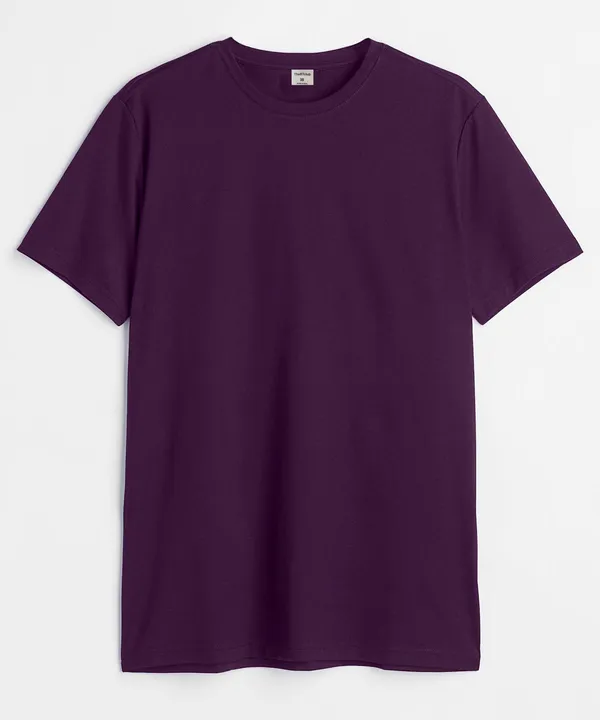 Wine_Round_Neck_Cotton_T-Shirt_For_Unisex