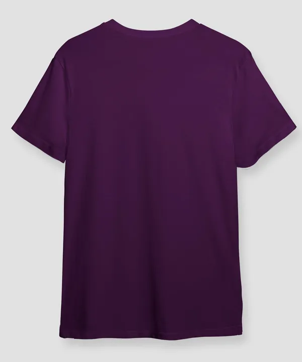 Wine_Round_Neck_Cotton_T-Shirt_For_Unisex