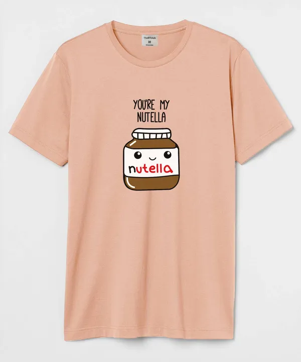 Peach_You'Re_My_Nutella_Cotton_T-Shirt_For_Unisex