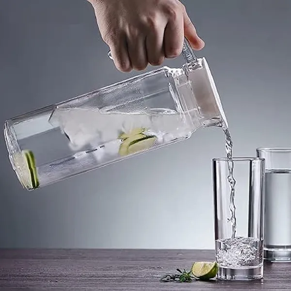 Transparent_Clear_Premium_1100Ml_Glass_Water_Jug_With_Plastic_Lid_&_Handle_Beverage_Carafe_For_Home_Office_Etc._Pitcher_For_Serve_Water_Milk_Juice_Beverage_Chaas_Cocktail_(Octa_Jug)