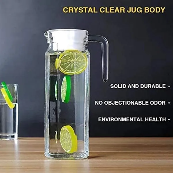 Transparent_Clear_Premium_1100Ml_Glass_Water_Jug_With_Plastic_Lid_&_Handle_Beverage_Carafe_For_Home_Office_Etc._Pitcher_For_Serve_Water_Milk_Juice_Beverage_Chaas_Cocktail_(Octa_Jug)