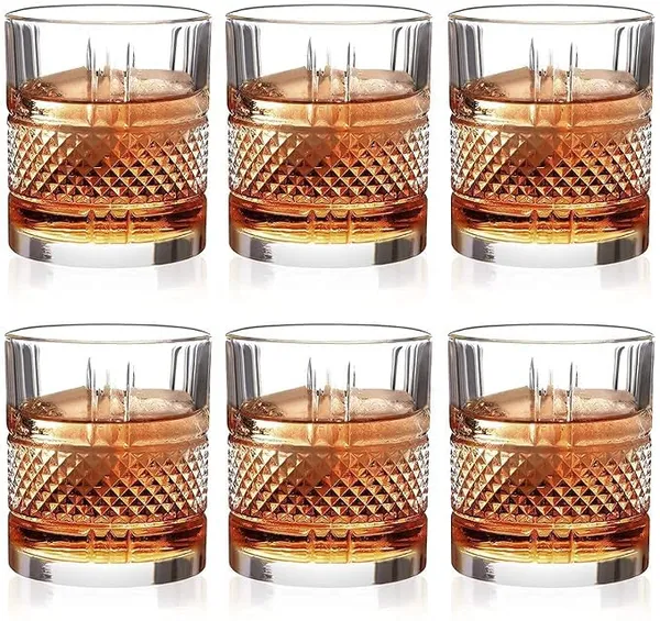 Transparent_Bar_Glass_For_Drinking_Bourbon_Whisky_Scotch_Cocktails_Cognac-_Old_Fashioned_Cocktail_Tumblers_Whiskey_Glasses_(Set_Of_2)