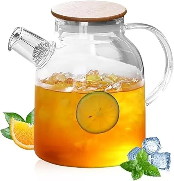Transparent_Clear_1.8L_Glass_Water_Jug_Pitcher_With_Wooden_Lid_For_Iced_Tea_Juice_Milk_And_Hot_Cold_Beverages_Elegant_Carafe_For_Home_And_Office