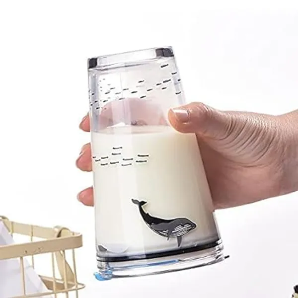 Transparent_Glass_Mug_Random_Design_Cartoon_Pattern_Creative_Multipurpose_Drinking_Glass_Measuring_Mug/Cup_With_Silicone_Straw_And_Glass_Lid_Drink_For_Milk_Tea_Coffee_Juice_Cup_&_Mug