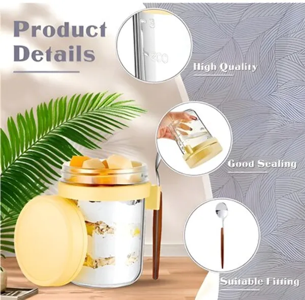 Multicolor_350_Ml_Glass_Storage_Container_Overnight_Oats_Containers_With_Lids_And_Spoons_Glass_Mason_Jars_For_Overnight_Oats_Leak_Proof_Oatmeal_Container_-_-_Pack_Of_4