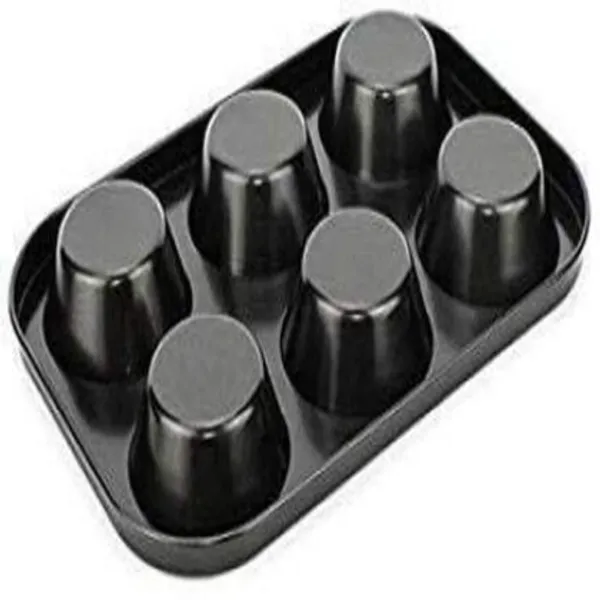 Black_6_Slot_Muffin_Baking_Pan_Carbon_Steel_Cupcake_Tins_Shell_Design_Nonstick_Cupcake_Shell_Design