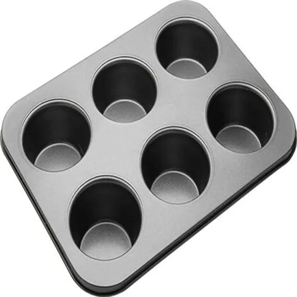Black_6_Slot_Muffin_Baking_Pan_Carbon_Steel_Cupcake_Tins_Shell_Design_Nonstick_Cupcake_Shell_Design