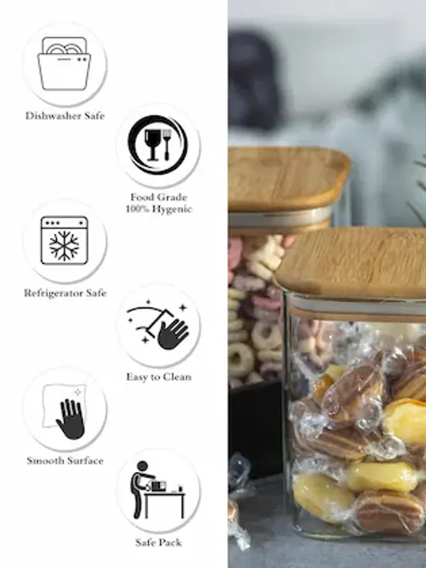 Transparent_Glass_Storage_Canister_With_Wooden_Lid_Set_Of_6_Square_Glass_Jars_With_Bamboo_Lids_Glass_Food_Storage_Containers_For_Pasta_Cereal_Flour_Sugar_Best_For_Kitchen_&_Pantry_700Ml