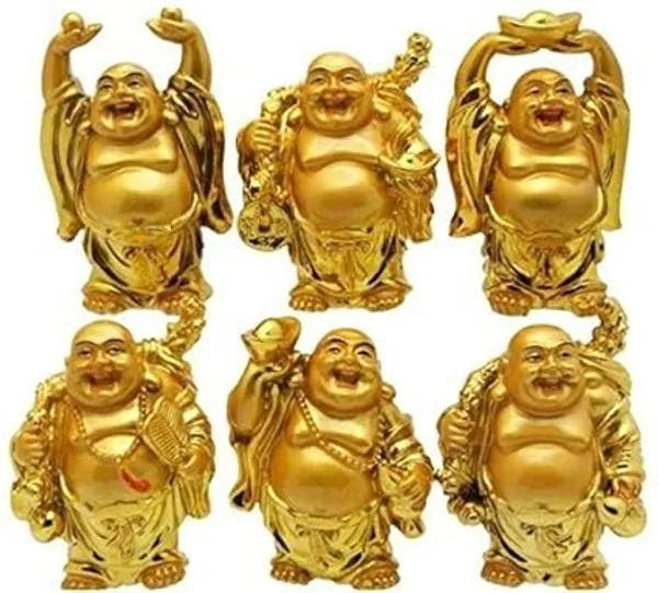 Golden_Laughing_Buddha_6_Different_Poses_Set_Figurine/_Statue/Decorative_Showpiece_For_Money_Wealth_&_Good_Luck_Gifting
