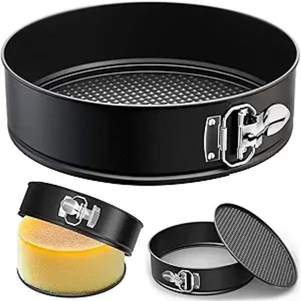 Nonstick_-_Cheesecake_Pan_with_Removable_Bottom,_Spring_Form_Round_Baking_Cake_Mold_for_Cheesecake_or_Pie,Bakeware_Accessories,Baking_Gadgets-Matte_Black_,_Pack_of_1
