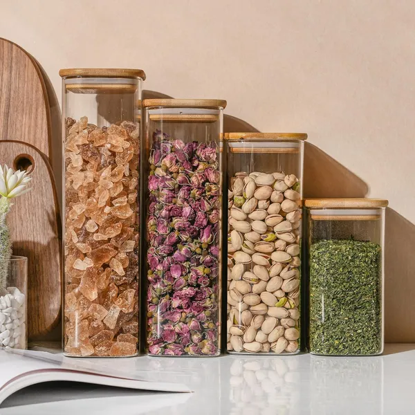 Transparent_Rectangle_Airtight_Glass_Storage_Containers_With_Bamboo_Lids_(Set_Of_3)_Square_Food_Storage_Jar_Pantry_Organizers_For_Cereal_Flour_Pasta_And_Coffee_Beans_(Pack_Of_3)