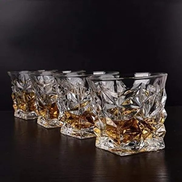 Transparent_(Pack_Of_2)_Diamond_Crystal_Cut_Whiskey_Glass_-_Clear_300_Ml_(Set_Of_2_Glass)_Glass_Set_Whisky_Glass_(300_Ml_Glass_Clear)