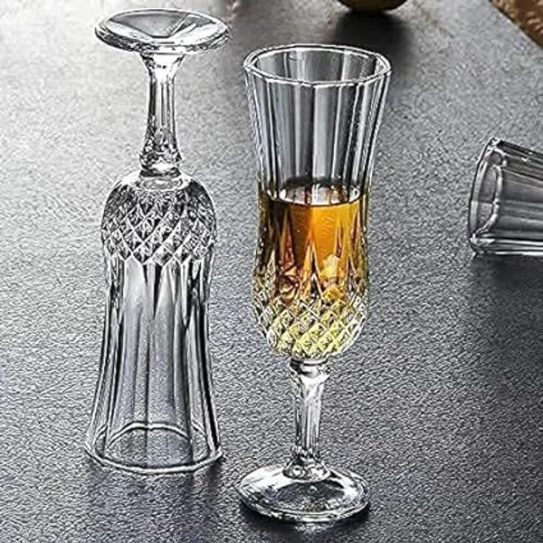 Transparent_(Pack_Of_4)_Elegant_And_Stylish_Wine_Glass_Set_Of_4_Compatible_As_Champagne_Glass_With_Stem_Stylish_And_Unique_Wine_Glass_Long_Champ_220Ml_(Set_Of_4)_Glass_Set_Wine_Glass_(220_Ml_Glass_Clear)