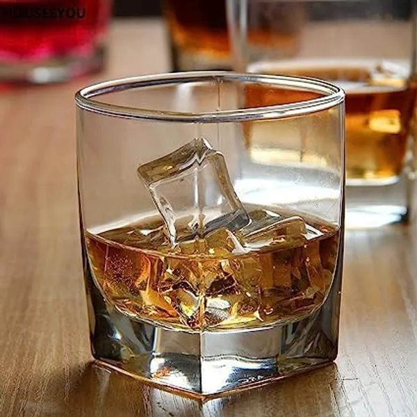 Transparent_Classic_Crystal_Clear_Plaza_Shape_Heavy_Base_Water_And_Juice_Glass_For_Drinking_Juice_Water_Sharbat_And_Cocktails_Home_Party_Offices_Hotel_&_Restaurant_250_Ml_(Set_Of_2)