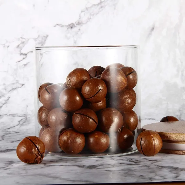 Transparent_Clear_650Ml_Round_Glass_Storage_Jar_With_Airtight_Wooden_Lid_Leakproof_Kitchen_Container_Set_Of_6