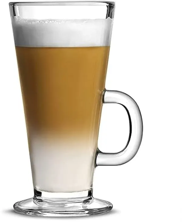 Transparent_Clear_Irish_Glass_Tea_Coffee_Mugs_270Ml_Set_Of_6_Latte_Cups_For_Milkshake_Falooda_Juice_Cappuccino_And_Hot_Chocolate_With_Handle_For_Tea_Coffee_And_Hot_Beverages