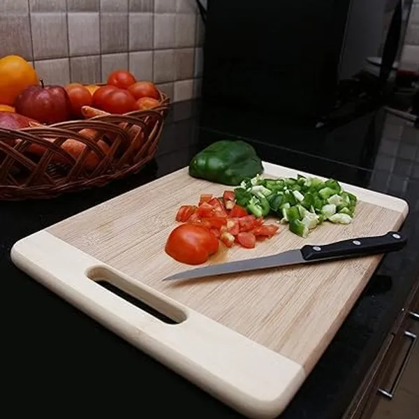 Brown_Wooden_Chopping_Board/Cutting_Board/Serving_Board_Platter/Plate_For_Vegetables_Fruits_&_Cheese_Natural_Acacia_Wood