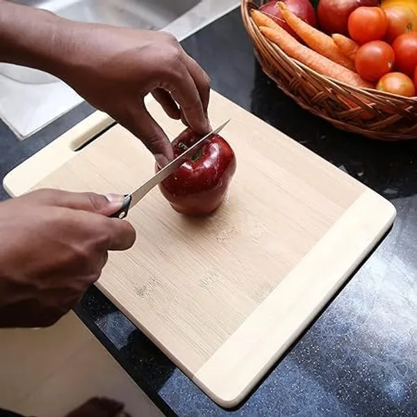 Brown_Wooden_Chopping_Board/Cutting_Board/Serving_Board_Platter/Plate_For_Vegetables_Fruits_&_Cheese_Natural_Acacia_Wood