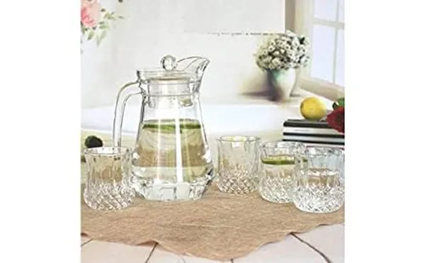 Transparent_Clear_Glassware_Imported_Crystal_Glass_Carafes_&_Pitchers_Jug_(1300_Ml)_6_Glass_(220_Ml)_Jug_Glass_Set_(Pack_Of_7_Pcs_Box)