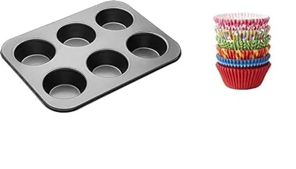 Multicolor_Combo_Of_6_Slot_Muffins_Tray_With_100_Pcs_Paper_Cake_Cup_Liners_Round_Shape_Baking_Cups_For_Handmade_Soap_Biscuit_Chocolate_??_Multicolor