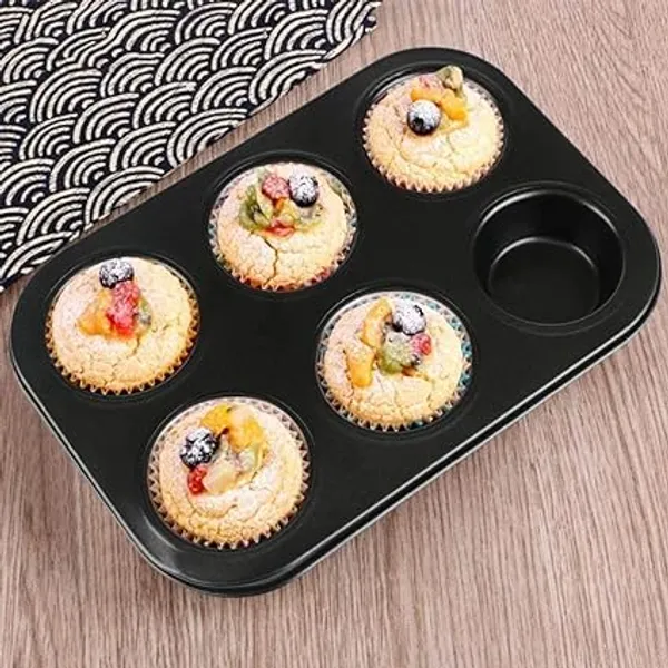 Multicolor_Combo_Of_6_Slot_Muffins_Tray_With_100_Pcs_Paper_Cake_Cup_Liners_Round_Shape_Baking_Cups_For_Handmade_Soap_Biscuit_Chocolate_??_Multicolor