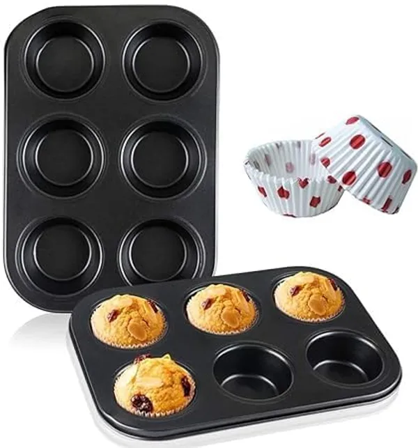 Multicolor_Combo_Of_6_Slot_Muffins_Tray_With_100_Pcs_Paper_Cake_Cup_Liners_Round_Shape_Baking_Cups_For_Handmade_Soap_Biscuit_Chocolate_??_Multicolor