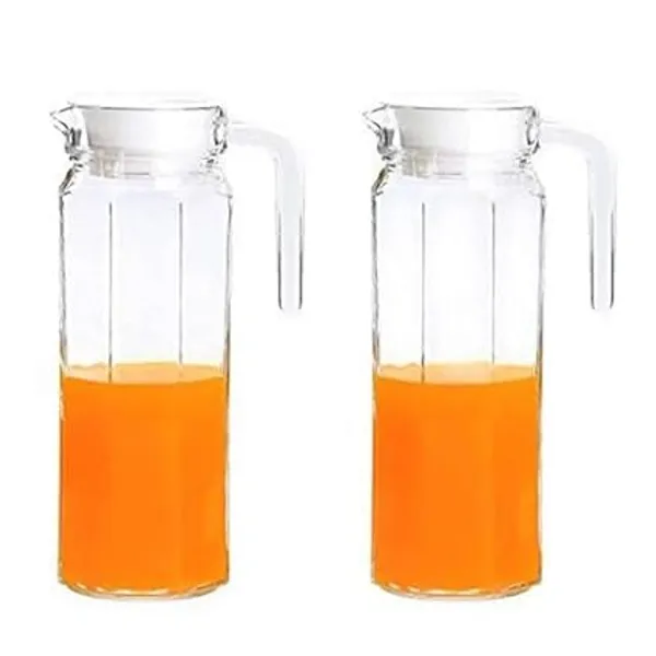 Transparent_Clear_Premium_Water_Jug_With_Plastic_Lid_&_Handle_1.1L_Beverage_Carafe_For_Home_Office_Pitcher_For_Serve_Water_Milk_Juice_Beverage_Chaas_Cocktail_(Octa_Jug_1.1_Ltr)