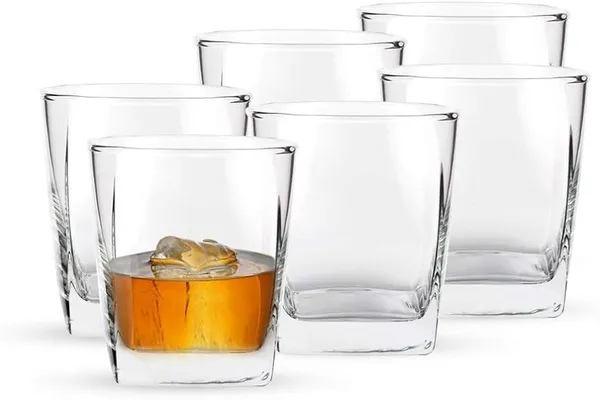 Transparent_Plaza_Whiskey_Glasses_Premium_Barware_For_Bourbon_Whisky_Scotch_Cocktails_And_Cognac_-_Old_Fashioned_Drinking_250_Ml_(Set_Of_6)