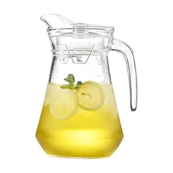 Transparent_Clear_Premium_Juice_And_Water_Glass_Pitcher_Jug_With_Lid_1.5_Liter_Jug_Romantic_Style_Water_Jug_With_Handle_Hot_Cold_Water_Ice_Lemon_Tea_Milk_And_Juice_Beverage_Carafes_(Crystal_Jug)