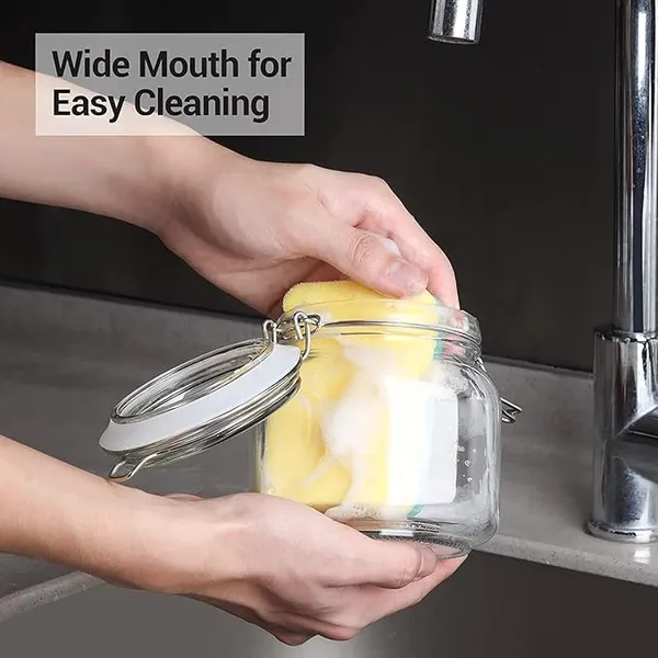 Transparent_Clear_750_Ml_Glass_Cookie_And_Candy_Jars_With_Lids_Airtight_Storage_Glass_Jar_Clear_Container_Preserving_Seal_Wire_Clip_Fastening_For_Flour_Pasta_Coffee_Candy_(Set_Of_2)