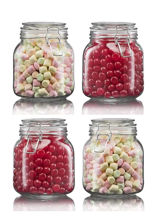 Transparent_Clear_750_Ml_Glass_Cookie_And_Candy_Jars_With_Lids_Airtight_Storage_Glass_Jar_Clear_Container_Preserving_Seal_Wire_Clip_Fastening_For_Flour_Pasta_Coffee_Candy_(Set_Of_2)