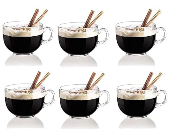 Transparent_Clear_Small_Round_Tea_Coffee_150_Ml_Cup_Set_Of_6_Pcs_Crystal_Espresso_Mug_Clear_Toughened_Glass_Mug_With_Handle_For_Cappuccino_Milk_Latte_Hot/Cold_Drinks_Etc