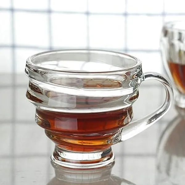 Transparent_Clear_Spiral_Tea_Coffee_210_Ml_Cup_Set_Of_6_Pcs_Crystal_Espresso_Mug_Clear_Toughened_Glass_Mug_With_Handle_For_Cappuccino_Milk_Latte_Hot/Cold_Drinks_(Royal_6_Pcs)
