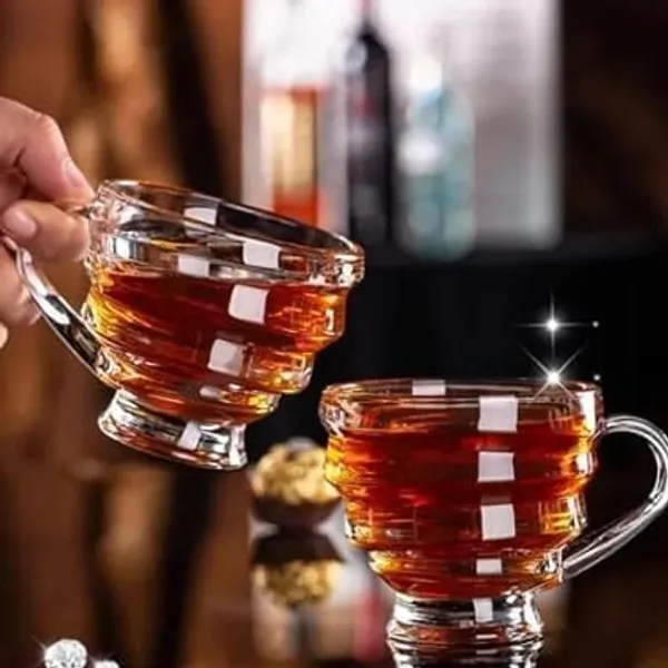 Transparent_Clear_Spiral_Tea_Coffee_210_Ml_Cup_Set_Of_6_Pcs_Crystal_Espresso_Mug_Clear_Toughened_Glass_Mug_With_Handle_For_Cappuccino_Milk_Latte_Hot/Cold_Drinks_(Royal_6_Pcs)