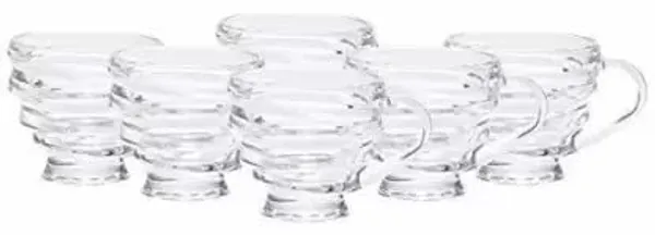 Transparent_Clear_Spiral_Tea_Coffee_210_Ml_Cup_Set_Of_6_Pcs_Crystal_Espresso_Mug_Clear_Toughened_Glass_Mug_With_Handle_For_Cappuccino_Milk_Latte_Hot/Cold_Drinks_(Royal_6_Pcs)