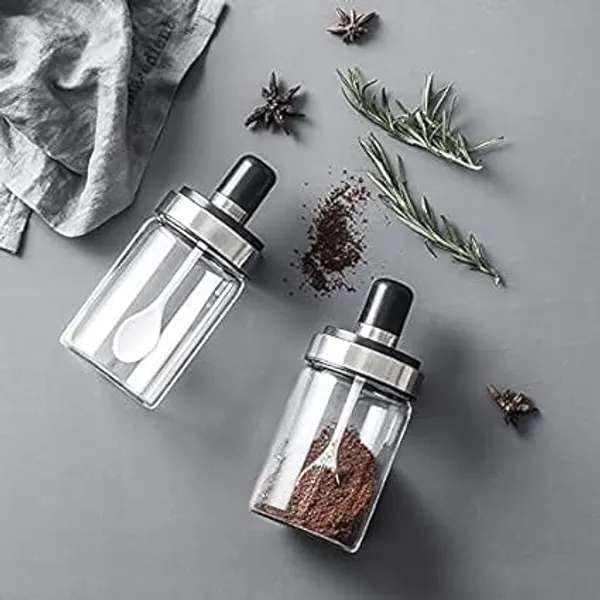 Transparent_Clear_Kitchen_Spice_Jar_With_Spoon_Borosilicate_Glass_Jar_For_Salt_Spice_Honey_Sugar_Ghee_Storage_Bottle_Glass_Container_Jar_With_Airtight_Lid_(250Ml/Set_Of_2)
