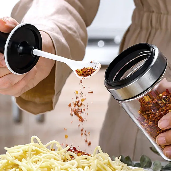 Transparent_Clear_Kitchen_Spice_Jar_With_Spoon_Borosilicate_Glass_Jar_For_Salt_Spice_Honey_Sugar_Ghee_Storage_Bottle_Glass_Container_Jar_With_Airtight_Lid_(250Ml/Set_Of_2)