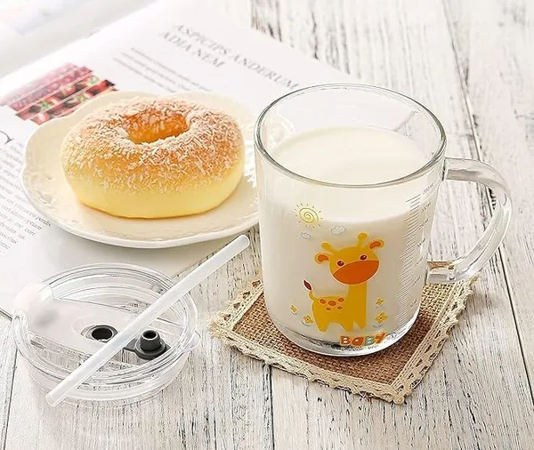 Transparent_Clear_Multiple_Usage_Sipper_With_Straw_Floral/Animal_Print_Mason_With_Lid_Drink_For_Milk_Tea_Coffee_Juice_Thick_Shake_Leak_Proof_-_350_Ml_(Set_Of_4)