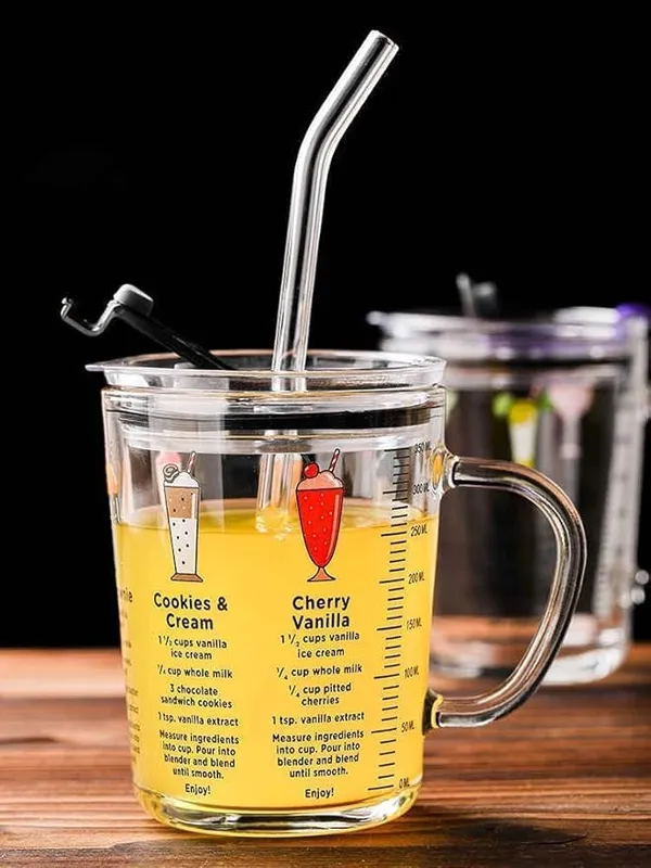 Transparent_Clear_Multiple_Usage_Sipper_With_Straw_Floral/Animal_Print_Mason_With_Lid_Drink_For_Milk_Tea_Coffee_Juice_Thick_Shake_Leak_Proof_-_350_Ml_(Set_Of_4)