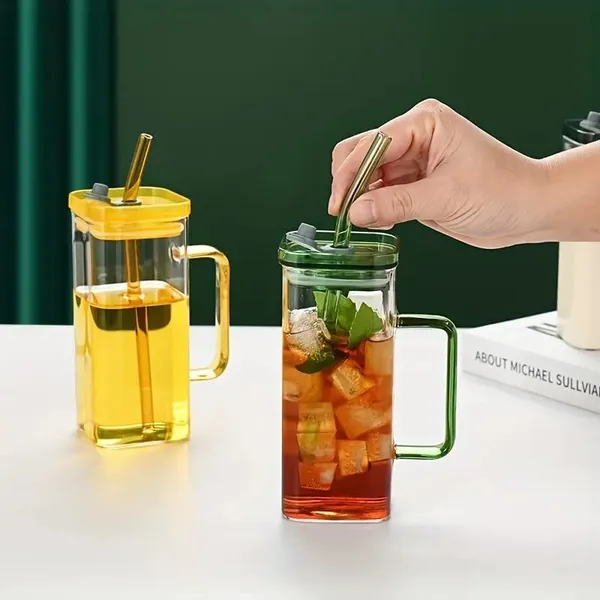Transparent_400Ml_Black_Glass_Kids_Sipper_Tumbler_With_Straw_And_Acrylic_Wooden_Lid_For_Juice_Milk_Green_Tea_Coffee_Soda_Can_Cup_Pack_Of_6