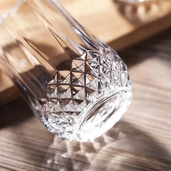 Transparent_Clear_300Ml_Diamond_Design_Glass_Set_Of_6_For_Juice_Water_Cocktails_And_Whiskey_Elegant_Drinking_Tumblers