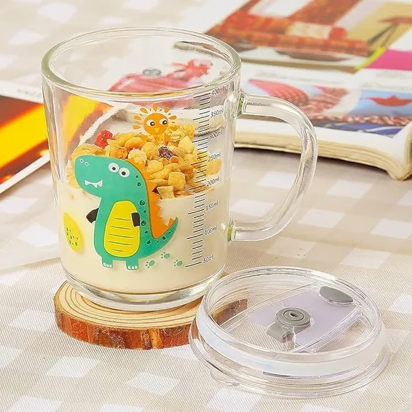 Transparent_Dakshayanii_Random_Design_Cartoon_Print_Creative_Milk_Glass_Sipper_Cup/Mug_With_Handle_And_Spill_Proof_Lid_And_Straw_Tumbler_-_350_Ml_(Set_Of_1)