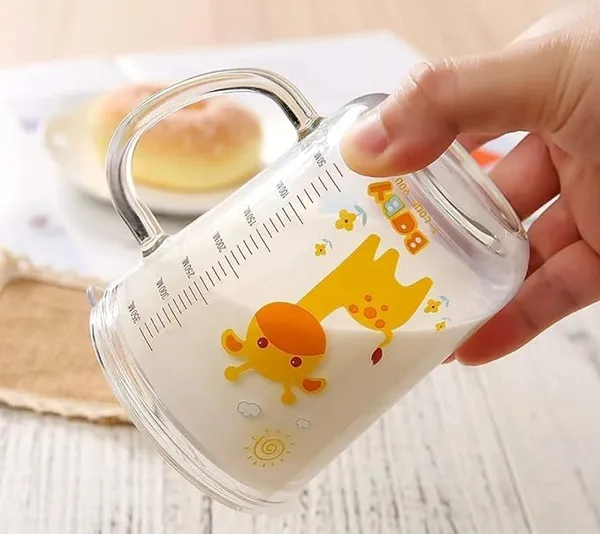 Transparent_Dakshayanii_Random_Design_Cartoon_Print_Creative_Milk_Glass_Sipper_Cup/Mug_With_Handle_And_Spill_Proof_Lid_And_Straw_Tumbler_-_350_Ml_(Set_Of_1)