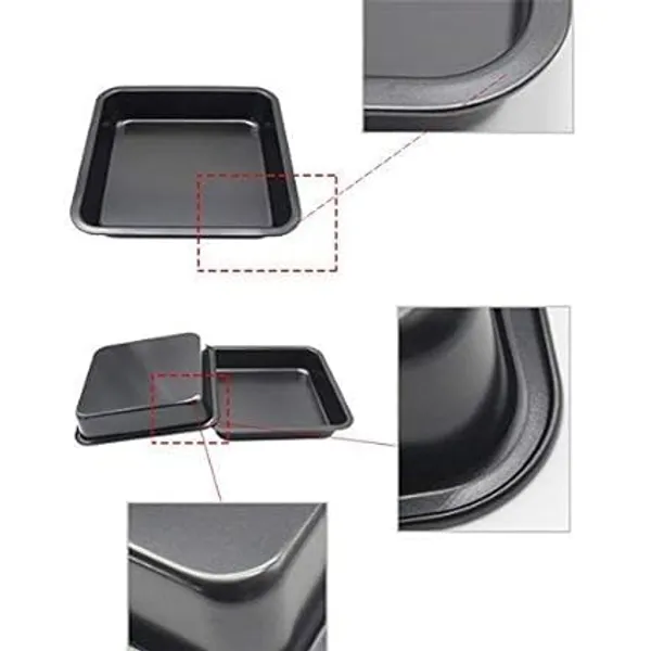 Black_Carbon_Steel_Square_Bakeware_Cake_Pan_Set_Black