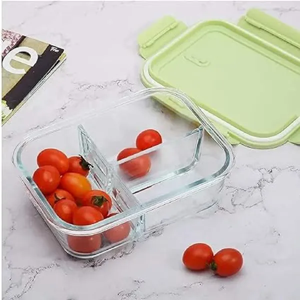 Transparent_Clear_Standard_Glass_Lunch_Box_Microwave_Oven_Safe_Food_Containers_Tiffin_1000_Ml_With_3_Partition/Compartment_Lunch_Box_T_With_Clamp_Plastic_Lid_Proof_Airtight_(Random_Color_Set_Of_1)