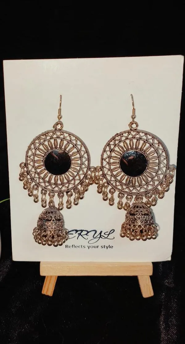 Silver_Midnight_Radiance_Jhumka_Earrings_For_Women