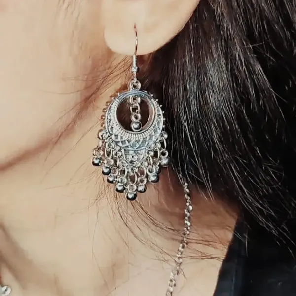 Silver_Oxidized_Oxidized_Silver_Choker_Necklace___Earring_Set_For_Women