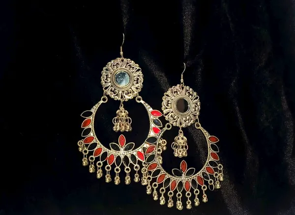 Oxidized_Silver-Plated_Chandbali_Earrings