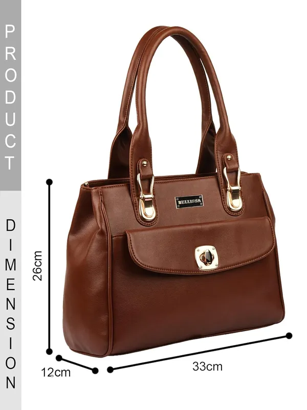 Tan_Premium_Pu_Leather_Handbag_For_Women